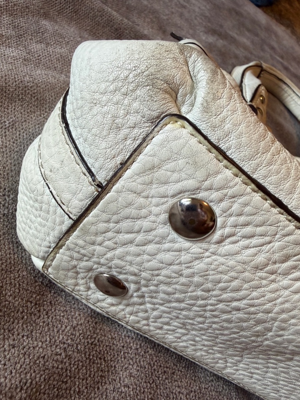 COACH Penelope Ivory Pebbled Leather Shoulder Handbag F14686 - Picture 6 of 16